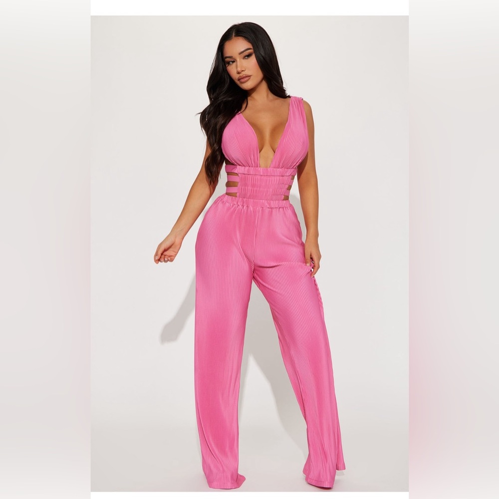 Fashion Nova Paulina Jumpsuit - Pink
